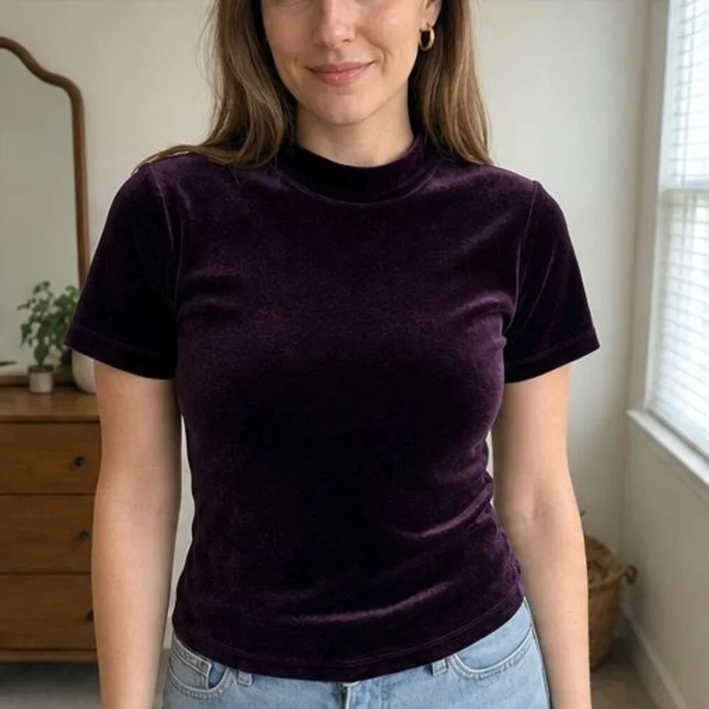 Cream V Neck Top